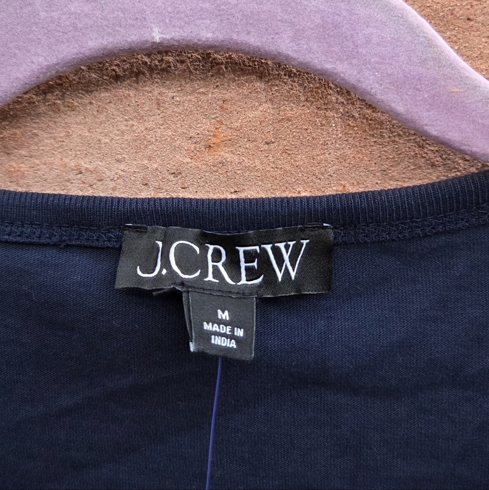 J. Crew Crystal-embellished crewneck T-shirt Size Medium - Picture 6 of 8